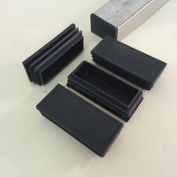 25x75mm Rectangle Plastic Black Blanking End Cap Caps Tube Pipe Inserts Plug Bung Steel Leg Stopfen Pipe Fittings Accessories