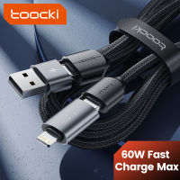 USB-A Toocki Type-C สายชาร์จ4-In-1 PD/Lightning/Type-C/iphone สายชาร์จความไวสูงตัวชาร์จไฟสำหรับ iPhone 12 Pro Max Iphone 11 Pro Huawei Xiaomi Samsung