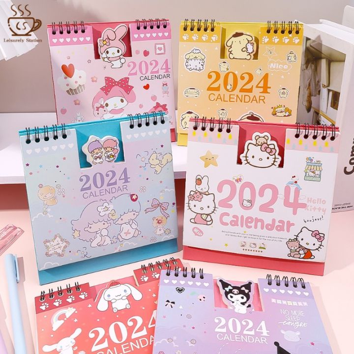 2024 Sanrio Kuromi Cinnamoroll My Melody Calendars Mini Desk Calendar