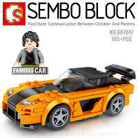 บล็อกตัวต่อรถแข่ง พร้อมมินิฟิกเกอร์ 1 ตัว SEMBO BLOCK 607047 จำนวน 185 ชิ้น