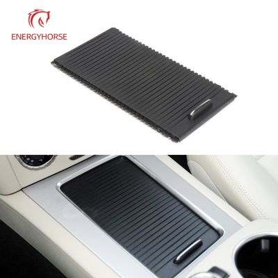 Black Car Center Console Cover Water Cup Holder Sliding Roller Blind Replacement For Mercedes Benz X204 GLK Class 2046805808 Pipe Fittings Accessories