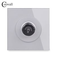 ♚℗ COSWALL Dimmer Regulator Only For Incandescent lamp Crystal Glass Panel Wall Light Switch 15 500W AC 220V R11 Series Gray Color