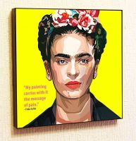 Frida Kahlo คำพูดผ้าใบโปสเตอร์ป๊อปอาร์ตกรอบสติกเกอร์ติดผนัง