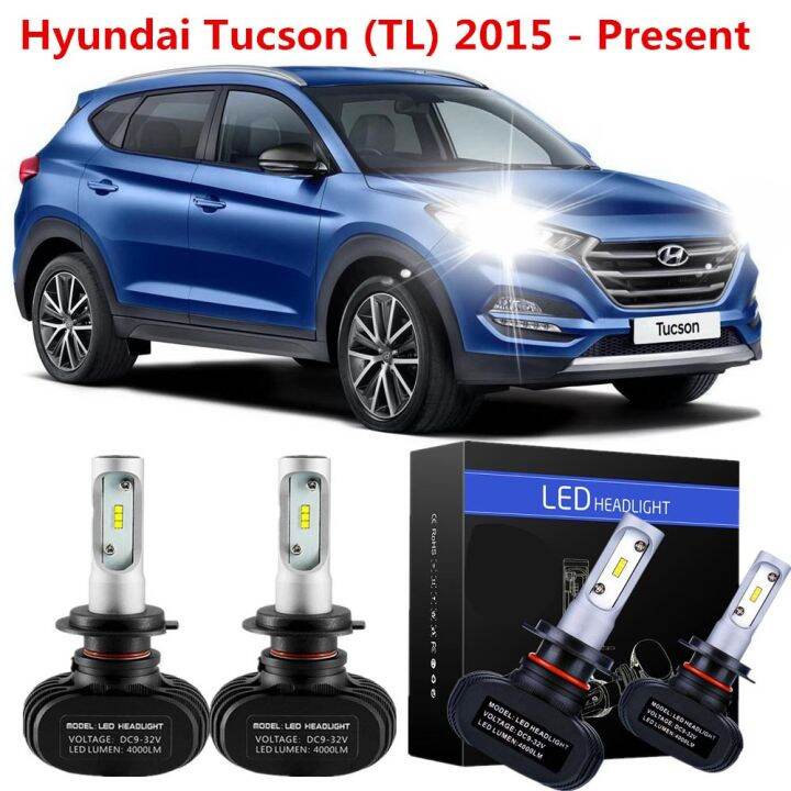 1 Pair LED Car Headlight 8000LM Auto LED Headlight h7 For Hyundai Tucson (TL) 2015 Present
