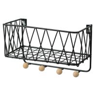 Iron Wall Shelf Wall-Mounted Storage Rack Kitchen Hook Bedroom Home Decoration Wall Decoration Rack