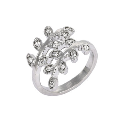 [In stock] ใหม่ไมโครฝังเพทายใบไม้แหวนวินเทจ แหวนหญิง เครื่องประดับแฟชั่นโดยตรง gift