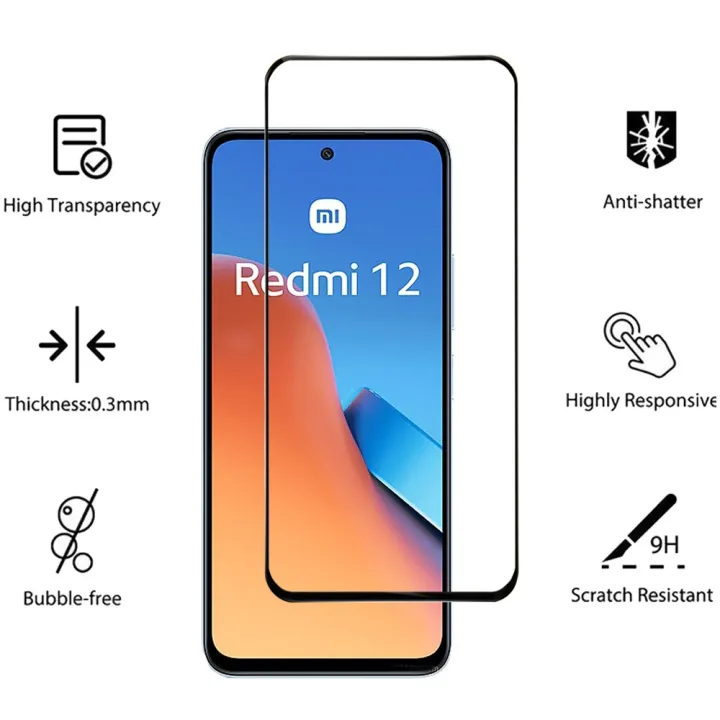 hd-protective-glass-for-xiaomi-redmi-12-c-screen-protectors-redmi-note-12-s-pro-plus-5g-tempered-glass-camera-lens-film-redmi12-pelicula-cristal-templado-redmi-12c-12r-note12s-anti-scratch-phone-front
