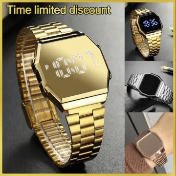 Gold Casio Digital Touch Screen LED Watch