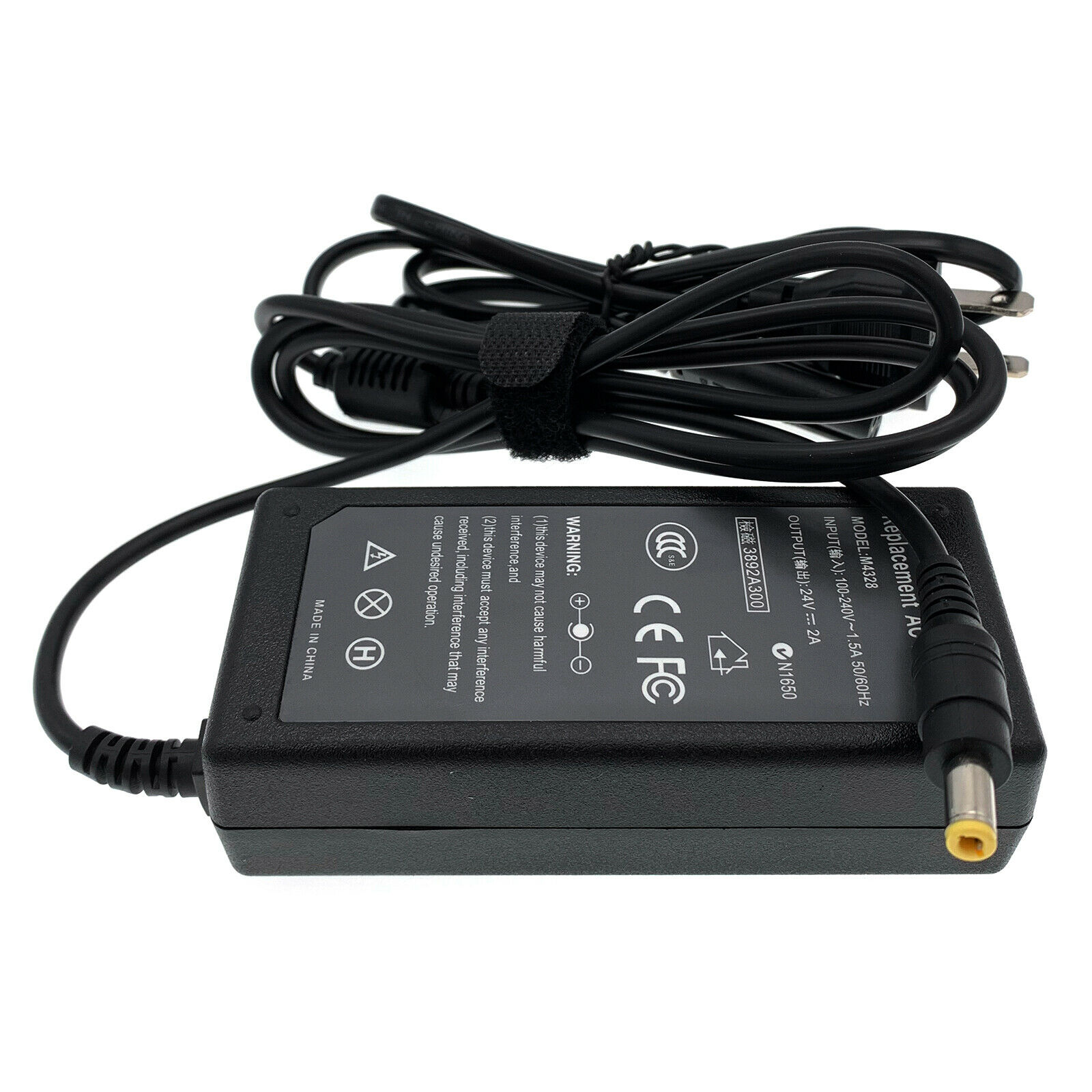 24V 2A AC DC Adapter Power Supply Cord Charger For LCD Monitor Printer 5.5mm Tip 
