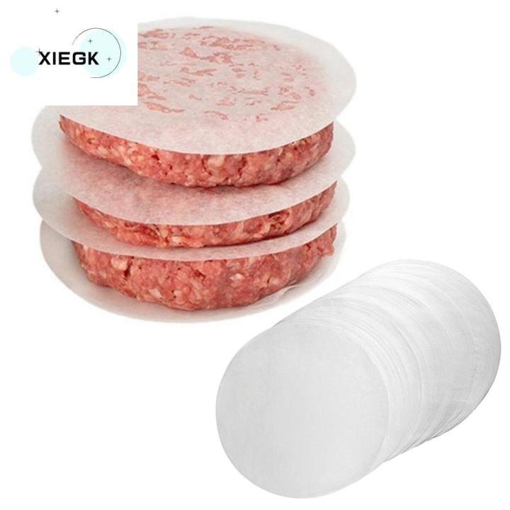 xiegk-คาราเมล-ไม่ติด-แผ่นสำหรับกดเบอร์เกอร์-patty-serperate-สำหรับ-steamer-หนาวจัด-การอบเค้ก-กระดาษห่อขนม-แพตตี้เปเปอร์-อุปกรณ์เบเกอรี่