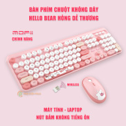 Bộ bàn phím chuột không dây cute Hello Bear