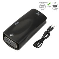 HD 1080P HDMI-compatible to VGA Adapter Audio Cable Converter Female to Female For PC Laptop TV Box Computer Display Projector