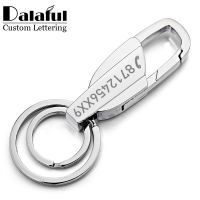 Custom Lettering Keychains Stainless steel Keyrings Metal Engrave Name Customized Logo Key Chain For Car Women Men gift K372