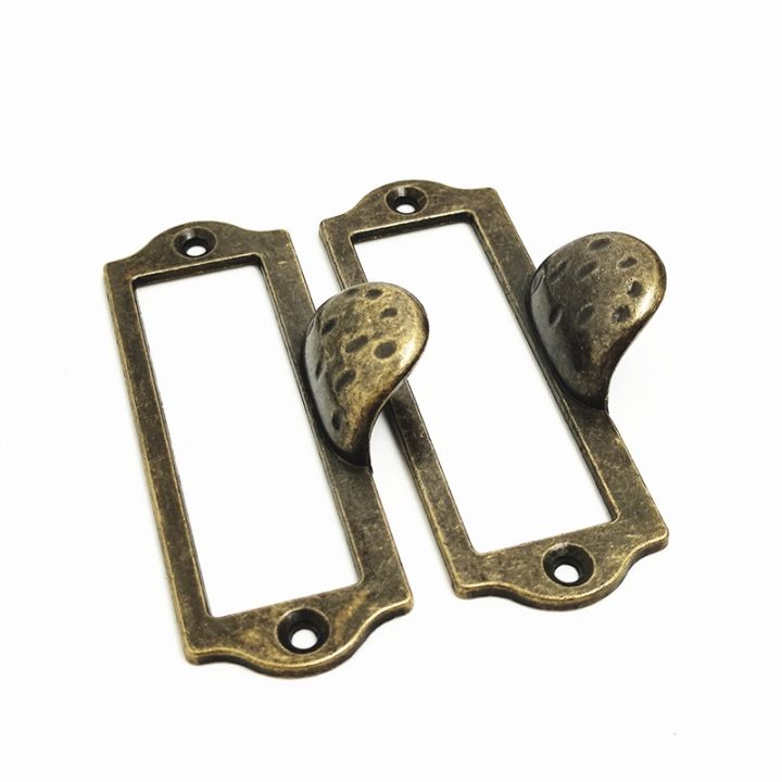2x-antique-brass-vintage-metal-label-pull-frame-handle-file-name-card-holder-for-furniture-cabinet-drawer-box-case-bin-hardware