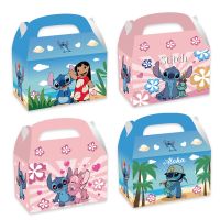 {Packing Shop} กล่อง Lilo Stitch สำหรับงานปาร์ตี้กล่องของขวัญลูกอมสีชมพูคุกกี้มินนี่เมาส์สำหรับงานปาร์ตี้เด็ก