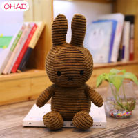 OHAD ของเล่นตุ๊กตากระต่าย Kawaii การ์ตูนผ้ากำมะหยี่หมอนของเล่นนุ่มสบายผิวตุ๊กตาผ้ากำมะหยี่สำหรับทารกกอดตุ๊กตา