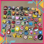 Combo 10Jibbit, Sticker 2D siêu dễ thương gắn vô dép cá sấu