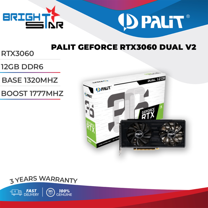 PALIT GEFORCE ( RTX 3060 / RTX3060 TI DUAL ) GRAPHIC CARD / (12GB