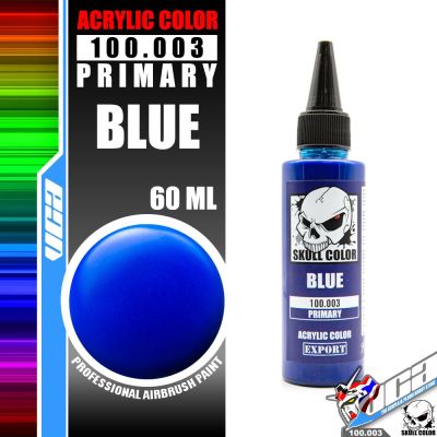 SKULL COLOR 100.003 BLUE ACRYLIC COLOR 60ML PRIMARY PAINT สีอะครีลิกสำหรับพลาสติก โมเดล VCA GUNDAM