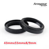 Areyourshop ซีลโช๊คหน้า 43x55x8/9mm สำหรับ Honda 125 CR125R 1994-1996 Honda 250 CR250R Honda 500 CR500R 2015 920491524