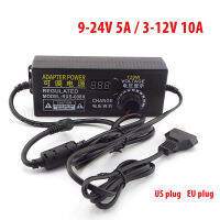 Adjustable Display Screen 3V-12V 10A 9V-24V 5A AC DC 12 14 15 16 17 18 19 20 22 24V Universal Adapter Power Supply 100V-240V