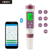 7 in 1 Temp ORP EC TDS Salinity S.G PH Meter Online Blue Tooth Water Quality Tester APP Control for Drinking Laboratory Aquarium