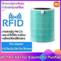 มี RFID เข้ากันได้ Xiaomi Air Purifier Filter HEPA 1/2/2H/3H/3C/PRO มีกรองคาร์บอน ไส้กรองเครื่องฟอกรุ่นมาตรฐาน ต้านเชื้อแบคทีเรีย การกำจัดฟอร์มาลดีไฮด์ อากาศสดชื่น สีเขียวและมีสุขภาพดี