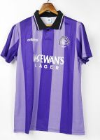 W1 GLASGOW RANGERS AWAY 3RD 1994 1995 PURPLE RETRO FOOTBALL SHIRT SOCCER JERSEY