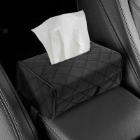 Car Tissue Box Leather Toilet Paper Holder Seat Back Tissue Box Case Napkin Container Organizer Holder Auto Interior Storage