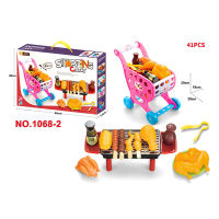 Childrens Play Food Toy Set Kids Simulation BBQ Pretend Skewer Barbecue Kit Toy Gift for Indoor Outdoor