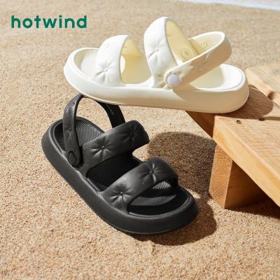 【Hot Sale】 Hot 2023 summer new womens fashion casual solid slippers open toe muffin bottom one word with sandals tide