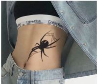 【YF】 Sexy Tattoo Stickers Mens Temporary Fake Goth Tattoos Waterproof Heart Tatto Lasting Spider Art Cool Herb Juice Body Beauty