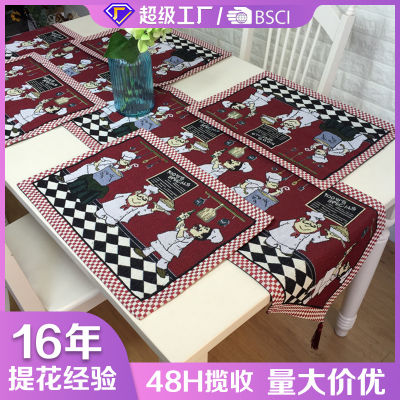 Spot Supply American Easter Table Runner Polyester Cotton Napkin Cloth Tea Table Cloth Ins Style Jacquard Tea Table Mat One Piece Dropshipping