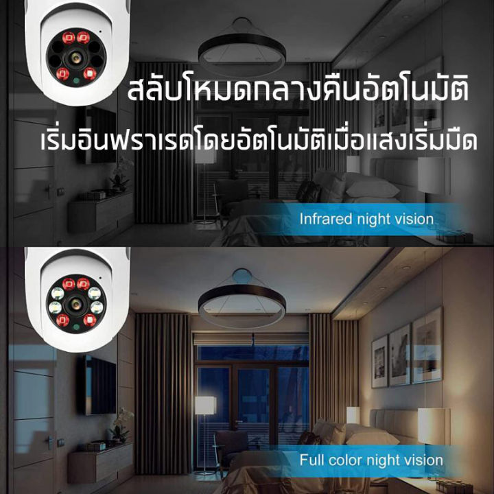 กล้องวงจรปิด360-wifi-กล้องวงจรหลอดไฟ1080p-กล้องวงจรปิด-wifi-โหมดพาโนรามา360องศา-กล้องสงจรปิด-กล้องวงจรปิดดูผ่านมือถือ