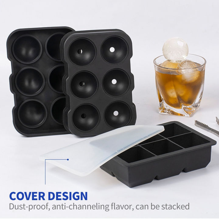 468ซิลิโคน-ice-cube-แม่พิมพ์สีดำ-ice-ball-แม่พิมพ์รอบสแควร์ถาดน้ำแข็งแม่พิมพ์-reusablefood-เกรด-ice-maker-ไอศกรีมเครื่องมือ