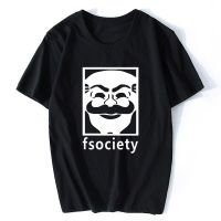 เสื้อยืดแขนสั้น พิมพ์ลายหุ่นยนต์ Mr Robot Fsociety อเนกประสงค์ DIY สําหรับผู้ชาย 2023S-5XL  HGRZ