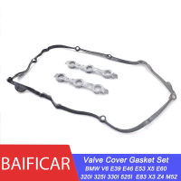 Baificar ยี่ห้อใหม่เครื่องยนต์วาล์วปะเก็นฝาครอบชุด11120030496สำหรับ BMW E39 E83 E85 E53 X5 E46 330I 525I X3 325I