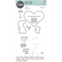 Sizzix Framelits Die &amp; Stamp Set By Olivia Rose 8/Pkg : Bunny Love