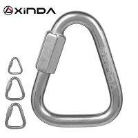 Xinda ล็อคแหวนเชื่อมต่อสามเหลี่ยมสแตนเลสสตีล Carabiner Meilong สามเหลี่ยมอุปกรณ์ปีนเขาความปลอดภัยที่รวดเร็ว