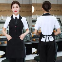 【jw】✻ Waitress Hotel Restaurant Woman Apron With Man Chef Bib Household Hairdress Pinafore