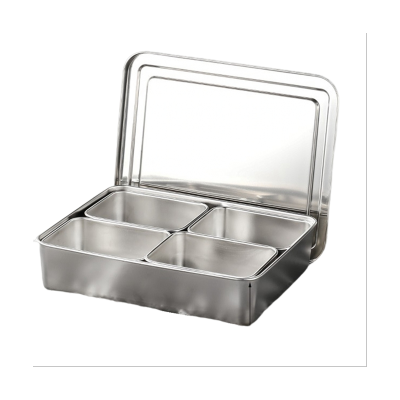 1 Piece Rectangle Hotel Household Spice Organizer Multifunction Kitchen Gadget Stainless Steel