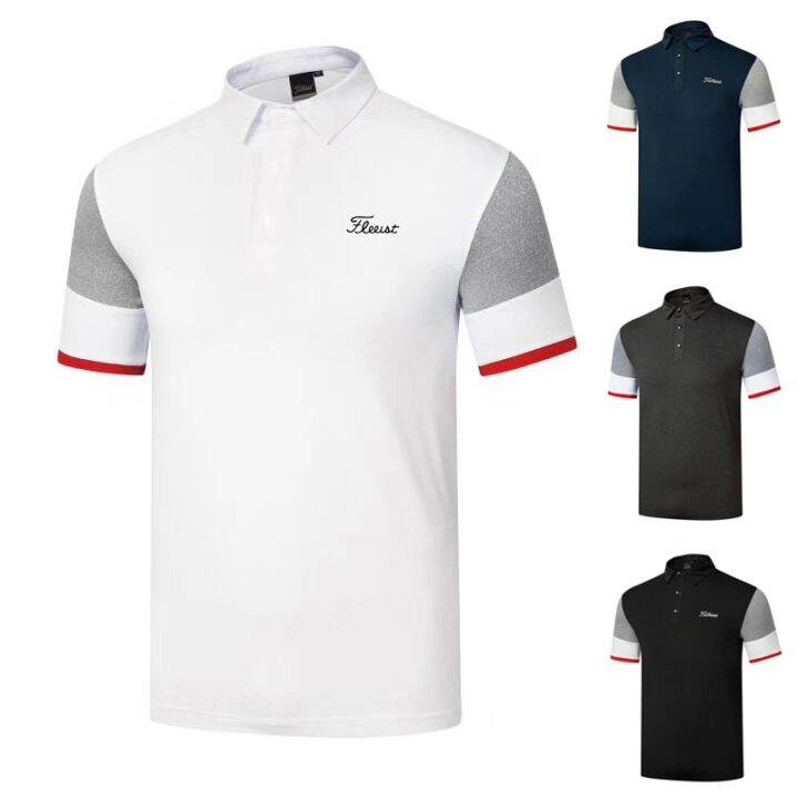 golf-clothing-mens-breathable-quick-drying-sports-short-sleeved-korean-casual-t-shirt-outdoor-polo-shirt-contrast-color-top-castelbajac-footjoy-descennte-j-lindeberg-odyssey-pearly-gates-le-coq-amazin