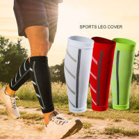 Outdoor Nylon Fluorescent Leggings Sleeves Calf Support Gradient Football Cycling Men Sports Toeless Compression Socks