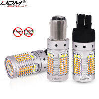 iJDM No Hyper Flash 21W 7443 LED Canbus 3157 1157 LED Switchback WhiteAmber LED Bulbs For Daytime RunningTurn Signal Lights