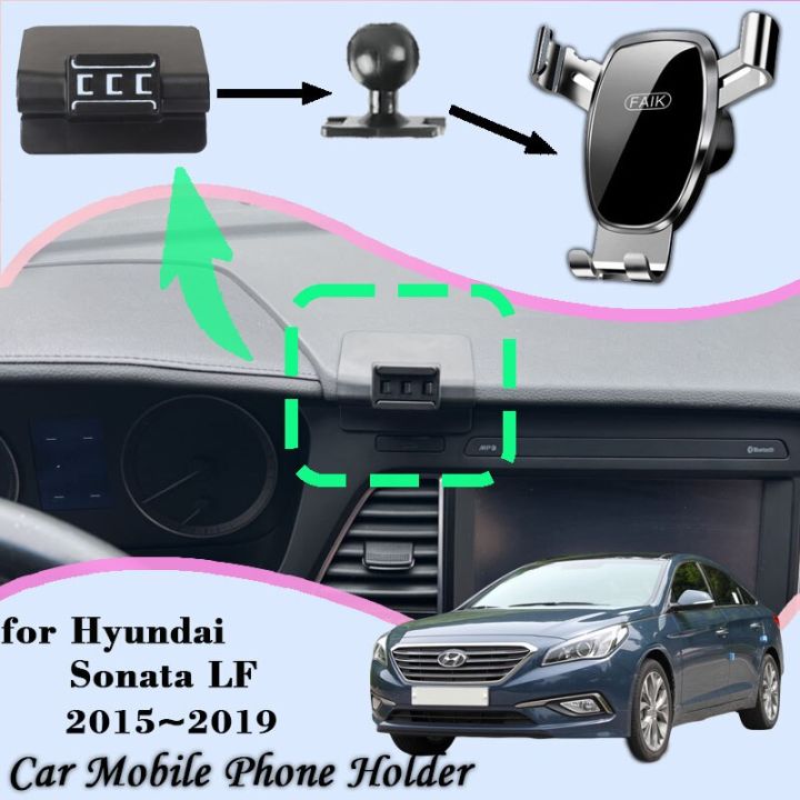 ติดรถยนต์สำหรับฮุนไดโซนาต้า-lf-2015-2019-2016ช่องแอร์ยานยนต์ที่วางโทรศัพท์แรงโน้มถ่วงตัวยึดโทรศัพท์อุปกรณ์เสริม