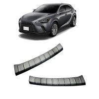 Stainless Steel Tailgate Guard Black Titanium Wire Tailgate Guard Rear Bumper Protector Trim Door Scuff Cover Plates for Lexus RX 2022 2023