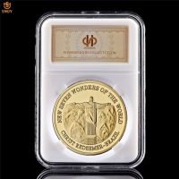 New World Seven Wonders Gold Commemorative Badge Coin 2017 Christ Redeemer-Brazil Gold Plated Challenge Coin Value Collection