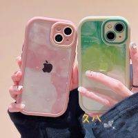 Ins ค่อยๆย้อมสีเมฆโทรศัพท์ TPU แบบน่มเคสสำหรับ Apple iPhone 15 14 13 12 11 X XR Pro Max Plus เคสฝาหลังทันสมัยมีสไตล์จาก GGQcase