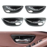 Carbon Fiber Interior Door Panel Opening Handle Bowl Cover Trim Replacement For BMW 5 Series F10 F11 520I 523I 525I 528I 535I