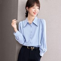 【Ready】? Shirt womens dgn he 23 sprg and autumn new ic top if long-sed